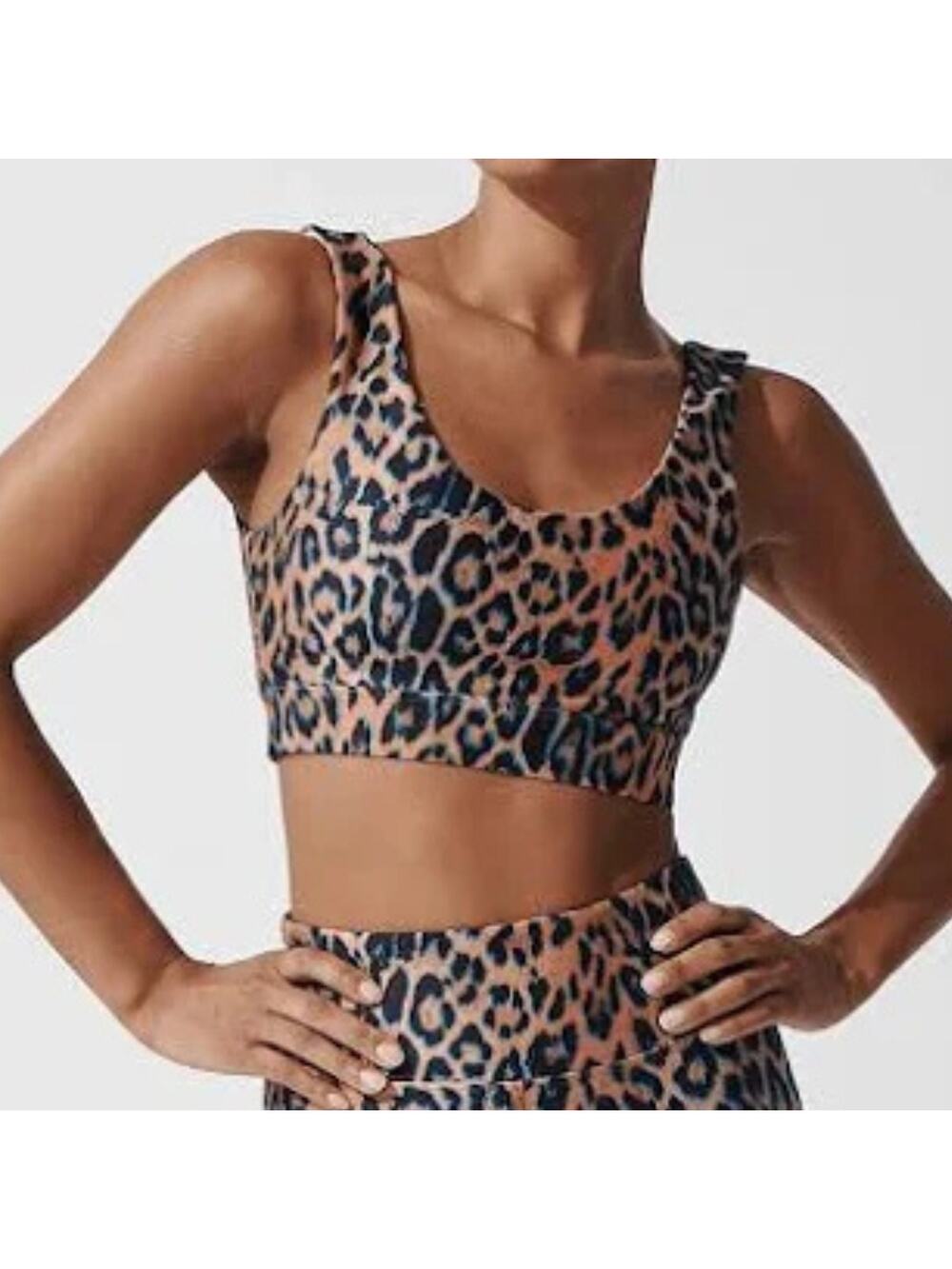 Heroine Sport Electric Cheetah Optic High Impact Sports Bra Athletic Athleisure
